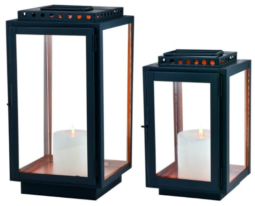 Lot de 2 lanternes de Jardin LED de Style scandinave pour Balcon, modèle Jona