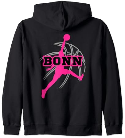 Bonn Basket Ball Fan Support Rheinland Stadion pink Kapuzenjacke