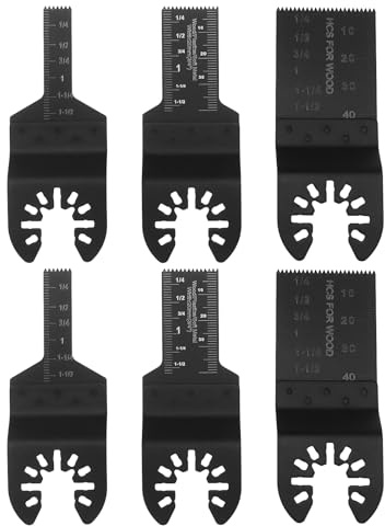 EMSea 6 Stück Sägeblätter Oszillierendes Sägeblatt 10mm/20mm/34mm Multimaster-Sägeblatt Oszillierendes Werkzeugzubehör für Weiches Metall Holz Kunststoff