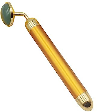 Angoily 1stk Elektrische Schönheits Sticks -roller Augen-serum-roller Gesichtsroller Für Die Haut V Gesichtsrolle Jade Roller Stick Goldener Stab Tyrann Gold 3d Aventurin Jade