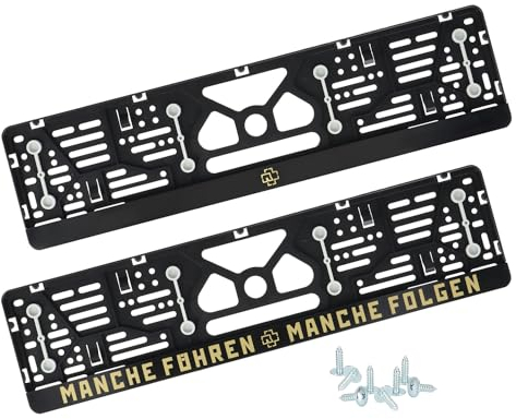 Nummernschildhalter, Kfz-Kennzeichenhalter für Autokennzeichen mit Klicksystem, kennzeichenhalterung inkl. 8 Schrauben und 8 Vibrationsdämpfer, einfach und stabil, 2er-Set, 52 x 10 cm