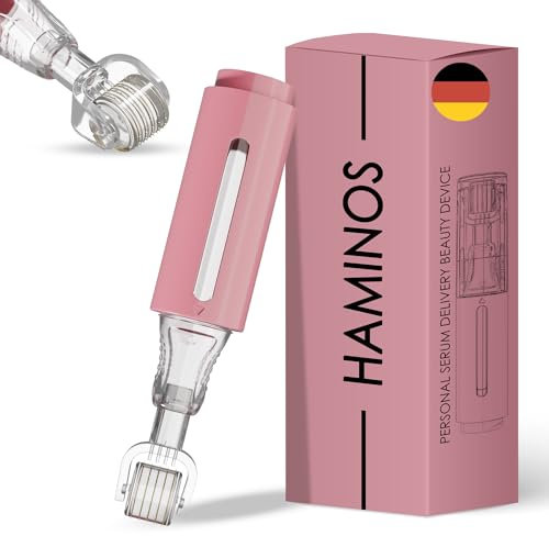Derma roller con Serbatoio per Labbra, Pelle, Capelli, Rughe, Smagliature, Iperpigmentazione APPLICAZIONE DEL SIERO ISTANTANEO, 105 aghi in titanio 0,25 mm