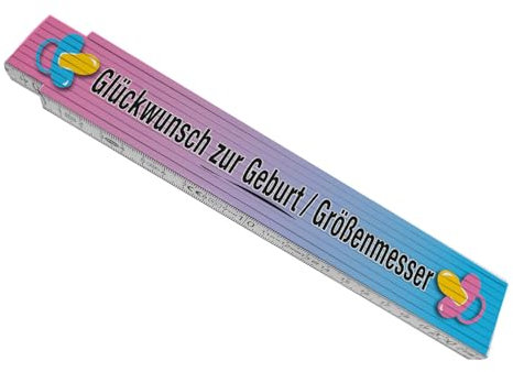 Schnuller Meterstab aus Holz mit Spruch Glückwunsch zur Geburt/Größenmesser Baby Größenmesser Nützlich für Kleinkinder