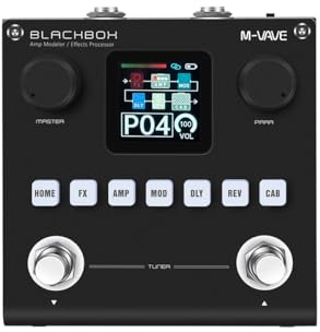 M-Vave Blackbox Bluetooth MIDI Controller – Tragbarer und vielseitiger Fußschalter für Gitarre, Bass, DAW-Steuerung, kabellose Konnektivität, wiederaufladbar, für Live und Studio