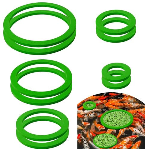 Anillo de alimentación de peces, anillo alimentador de peces, accesorios de plantas flotantes para filtrar | 10 piezas de plantas flotantes de acuario, corral de acuario para plantas flotantes, reduce