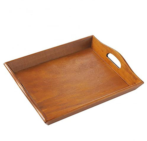 ETZRYSYB Frutero rectangular de madera, bandeja para servir té, cubertería, bandeja de almacenamiento, palé de frutas, decoración de alimentos