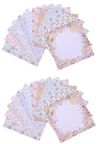 LIFKOME 24pcs DIY Clipping Book Scrapbooking Paper Collection Material Paper Craft Material for Journal for Scrapbook Decor and Craft Projects