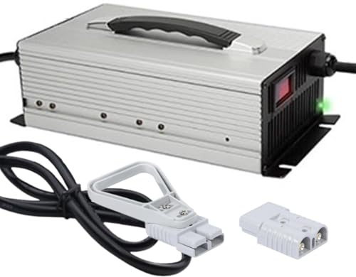 WLEJSL Caricabatterie Intelligente A Ricarica Rapida, Caricabatteria Carrelli Elevatori Elettrici Completamente Automatico 24 V 50 A con Connettori Anderson 50 A/120 A/175 A/350 A,175A