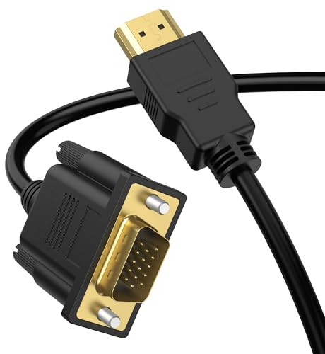 Wanme Cable HDMI a VGA, 1080P a 60 Hz, fuente HDMI unidireccional a VGA (macho a macho), compatible con computadora, computadora, laptop, PC, monitor, proyector, HDTV, Roku, Xbox, PS5 (6 pies)