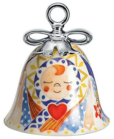 Alessi Weihnachttsschmuck, Porzellan, Bunt, 7.2 x 7.2 cm