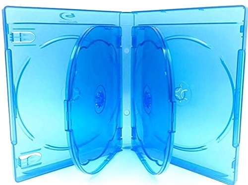Amaray - Custodia per Blu-ray a 4 dischi, 21 mm, confezione Dragon Trading, confezione da 5