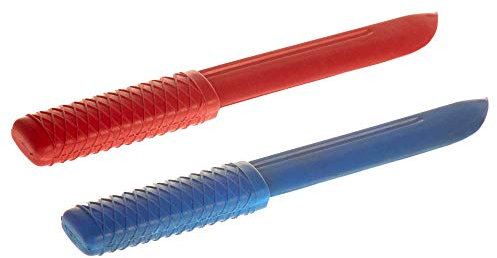 Ju-Jutsu Duo-Messer-Set: Gummimesser rot und blau