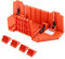 Mitre Box Mitre Box Plastic Mitre Box Cutting Saw Wood Cutting Hand Saw Hardware Tool with 22.5° 45° 90° 0° 4 Angle Slot Types and Double-Sided Teeth