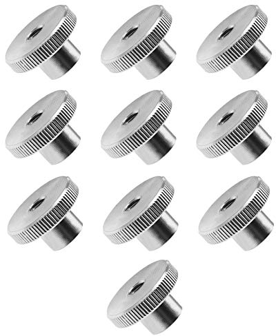 Be In Your Mind 10 Piezas Tuercas Moleteadas M4 DIN466 Rosca Hembra Acero Inoxidable 304 Tuercas de Bloqueo de Perilla Redondas Plateadas