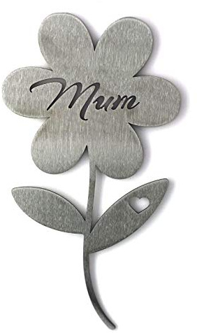 Rustikale Gartenskulptur, mit Blumendesign
