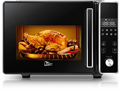 Air Fryer Oven Combo, Uten High-power Deep Air Fryer Oven Grill, Up to 400°F, 1800W, Digital Display, Fast Heat up/Time Control and Bonus Cookbook