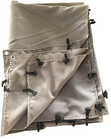 Toile de Remplacement pour Pergola Murale Nice, Polyester 180 g/m² Taupe, Déperlante