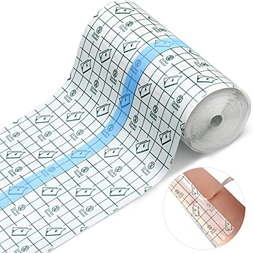Wasserdicht Transparent Bandage, 10cm x 10m Duschpflaster Wasserfest Groß, Wasserfest Pflaster Rolle Folienverband Tattoo Folie Verband Wundverband Wasserfest Hautschutzauflage