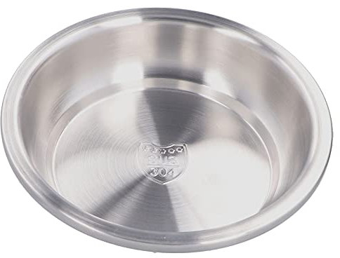 CHICIRIS Placa de Acero Inoxidable, Placa de Metal de Cocina Fácil de Almacenar Fácil de Limpiar para el Hogar para la Cocina(Hermoso Plato Hondo 304: 22cm)