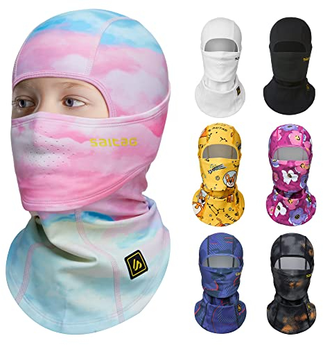 SAITAG Sturmhaube Kinder Balaclava Skimaske Winter Sturmmaske Jungen Mädchen Vollgesichtsabdeckung für Ski Schneeball Kampf und andere Outdoor-Sportarten Kindermasken