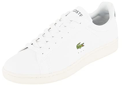 Lacoste Herren Low-Top Sneaker T-Clip 0120 2 SMA, Männer Halbschuhe,schnürschuhe,schnürer,Business,Freizeit,WHT/DK GRN (1R5),42 EU / 8 UK