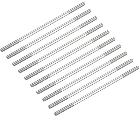 METALLIXITY Doppelseitige Stiftschrauben (M6-Gewinde 110 mm Länge) 10 Stück, 304 Edelstahl Doppelgewindestangenbolzen – für die Hauswartung