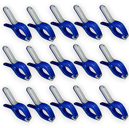 all-around24 Federzwingen Klemmzwingen Federklemmen Set Leimzwingen Federzwinge Spannklemmen Klemme Spanner Groß Extra Stark ein-hand spannbacken Federklemme (15 Stück 80mm)