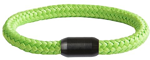 Paris Montana Paracord Armband | Schwarzer Magnetverschluss | geflochten aus Seemannsgarn | Segeltau | Maritim & Wasserfest | 8 mm Ø | Handgemacht | Damen und Herren | (Grün, 19.00)