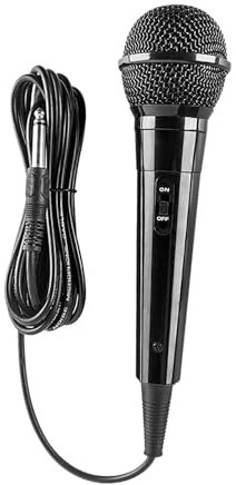 Microphone Portable Dynamique Filaire. Câble Robuste de 200 Cm pour