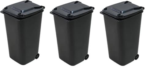 Wisafory 3 Stück Tischmülleimer Tisch Mülleimer Mini Mülltonne Plastik Desktop Mülleimer mit Deckel Abfalleimer Tischabfalleimer Schreibtisch Mülleimer für Büro Frisiertisch Schlafzimmer Set 4