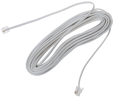 TYREE 9M 30ft RJ11 6P2C Modular Telefono Telefono Telefoni Cavi Bianco