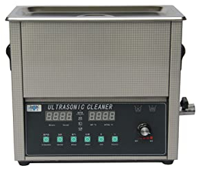 Pulitore ad ultrasuoni Professionale da 6 Litri con cestello per la Pulizia e Timer Digitale per Gioielli, Occhiali, Orologi, Monete Metalliche, Protesi