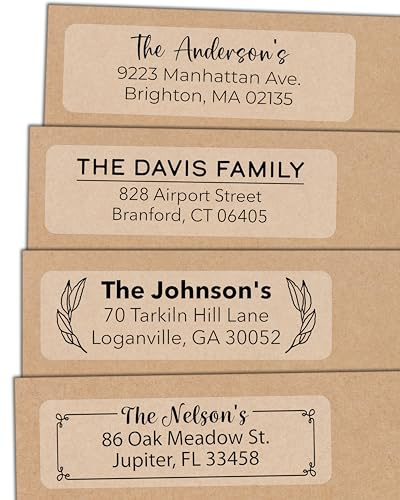 Personalized Clear Return Address Labels - Custom Matte Clear Address Stickers on Sheets (100-1000 Labels)