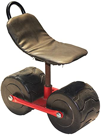 Gartenwagen Rollroller mit großen Rädern - Gartenwagen Unkrautstuhl Garten Rollstuhl Arbeitssitz PU Schwamm Sitzpolster