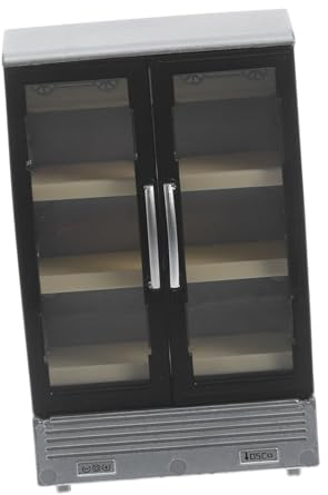 KOMBIUDA Miniatur Kühlschrank Modell Für Puppenhaus Doppelter Mini Gefrierschrank Für Küche Detailgetreues Zubehör Für Miniatur Landschaften Und Puppenhaus Dekoration