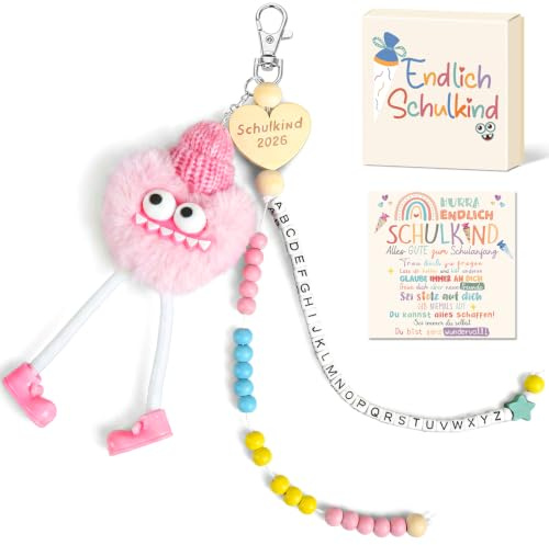iZoeL Einschulung Geschenk Mädchen Rechenkette Schultüte Füllung Monster | Schulkind Rechenkette, Einschulung Geschenk Mädhcen, Monster Glücksbringer, Grußkarte, Geschenkbox, ideale Schultüten Füllung