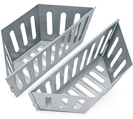onlyfire Cestino per Carbonella da Barbecue, Supporti per Carbone più Grandi per Griglie a Carbonella Weber 57/67 cm, Accessori per Barbecue, 2 PCS