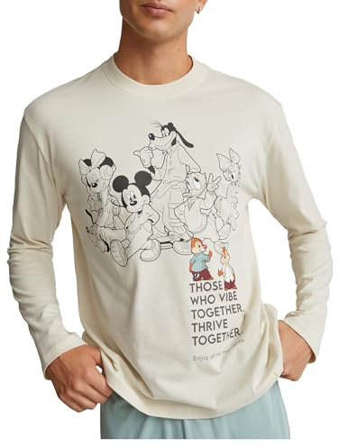United Colors of Benetton Parte Superior del Pijama Hombre, Beige, L