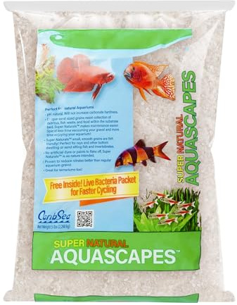 CaribSea Super Naturals Crystal River Sand for Aquarium – 10 lb – Natural Aquascape Sand – pH Neutral – Fish-Friendly, No Paints or Dyes – Safe for All Aquariums