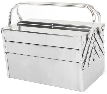 Cantil-Werkzeugkasten aus Edelstahl, 3-lagig, 5 Tonnen, für die Automatische Wartung, Tragbare, Zusammenklappbare Aufbewahrungslösung aus Metall (420)
