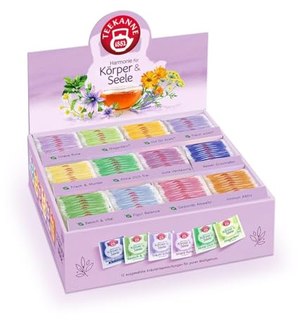 TEEKANNE Wohlfühlbox Kräutertee Geschenkset, 12 Sorten | 180 Teebeutel