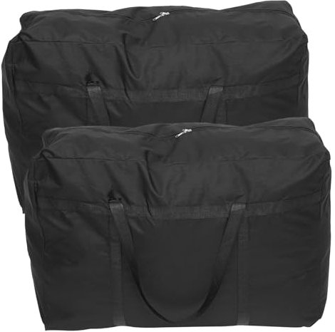 COLLBATH 2piezas Bolsa De Almacenamiento Unidades para Mudanzas Viajes y Camping Color Negro Asas y Correa De Hombro