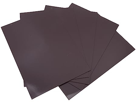 Selbstgemacht Bastelmagnete 6 Stück aus Gummi mit Kleberückseite | Schwarz, Biegsame Magnetfolie, Selbstklebend, für Selbstgemacht Arbeiten und Kleine Eisenteile