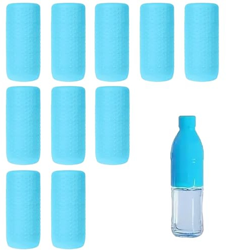 Lonwiner 10 stycken resesilikonflaskfodral, påfyllningsflaskor för resor flaskfodral bagage schampo containers, blå