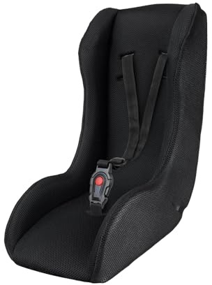 POLISPORT 8015000020 – Mini Pelican Tutto Clima Riduttore Seduta Bebè con Cintura a 3 Punti per Rimorchio, Passeggino e Bici Cargo – Traspirante, Sicuro e Compatibile da 7 a 18 Mesi, Nero
