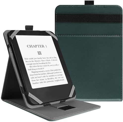 VOVIPO Funda Protectora Universal para Kindle Paperwhite/colorsoft Kobo eReaders de 6 6.8 7, Funda Folio Compatible con Kindle/Kobo/Tolino/Pocketook/Sony 6-6.8-7 Pulgadas ebook Reader-Menta