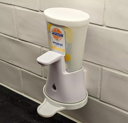 Wandhalterung mit Kleber passend für Sagrotan Dettol No Touch und Deckel