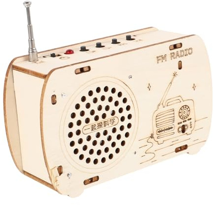 CLISPEED Stem Holz Radio Bausatz Für Junge Mädchen DIY Edukatives Wissenschaftsspielzeug Kreatives Bauen Fördert Ingenieursfähigkeiten Und Problemlösungsideen Pädagogisches Experimentierset