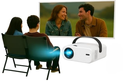 Outdoor & Indoor Projector – Native 1080P Full HD, 40,000 Lumens Ultra Bright, WiFi 2.4G/5G + Bluetooth, 300” Home Cinema Projector for Garden Movie Nights, TV, Gaming & Sports