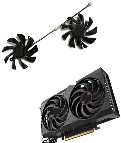 FDMOZRE FD9015U12S,GPU Graphics Fan For Sapphire RX 6700XT 6600 6600XT PULSE Video Card Cooling 2Pcs/Set FDC10H12D9-C